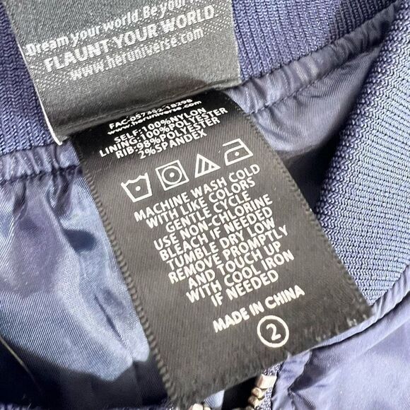 Her Universe Jacket Womens 2X Blue Marvel Avengers Full-Zip Bomber Collectible - Picture 7 of 9